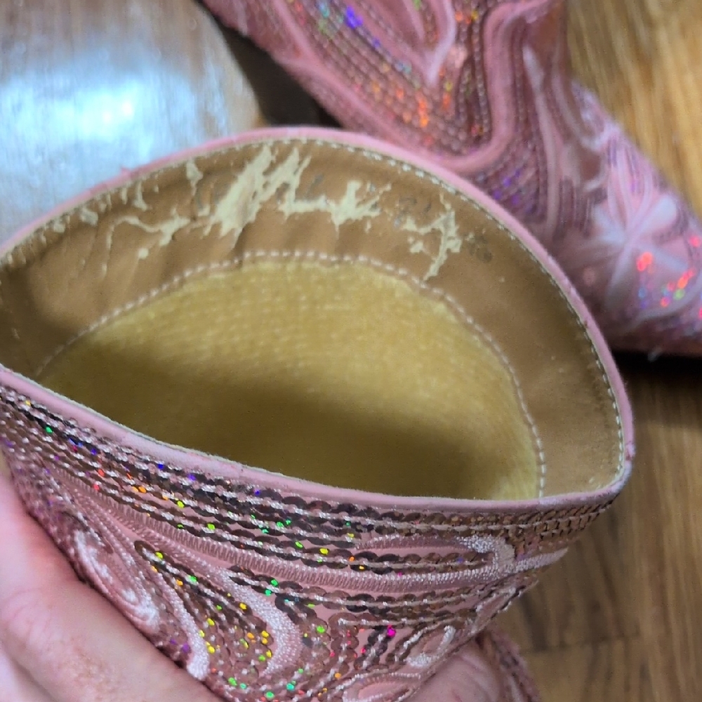 Helens Heart Beaded Pink Embellished Women's Ankle Booties - Picture 4 of 8